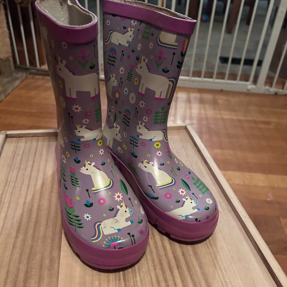 Purple Unicorn Rain Boots